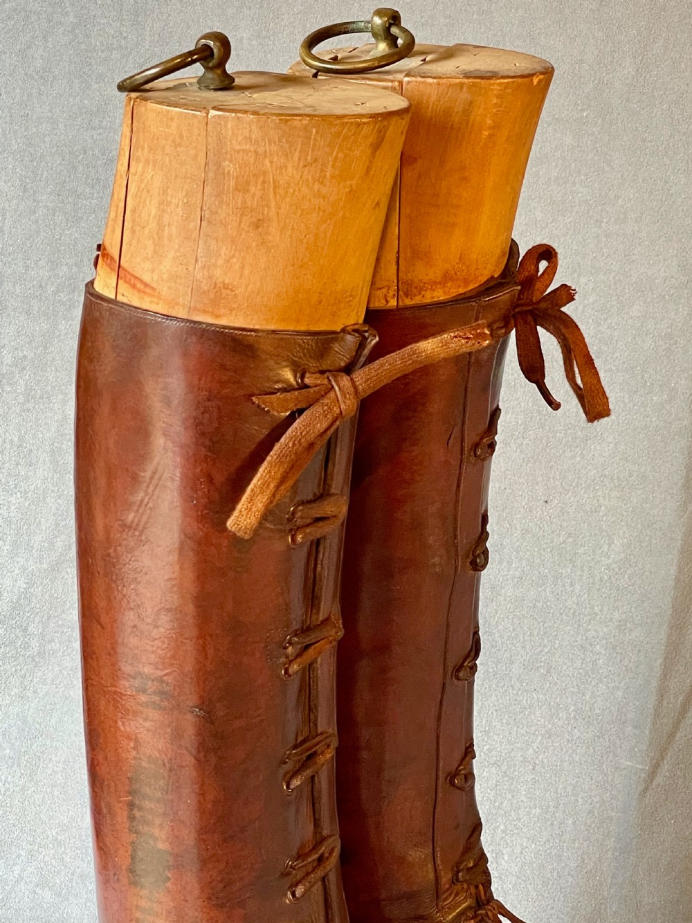 Magnificent pair of leather riding boots View XVII