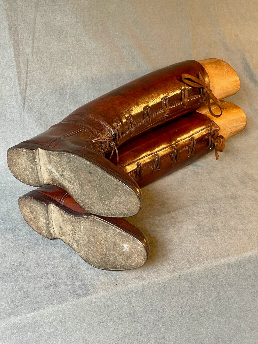 Magnificent pair of leather riding boots View XVIII