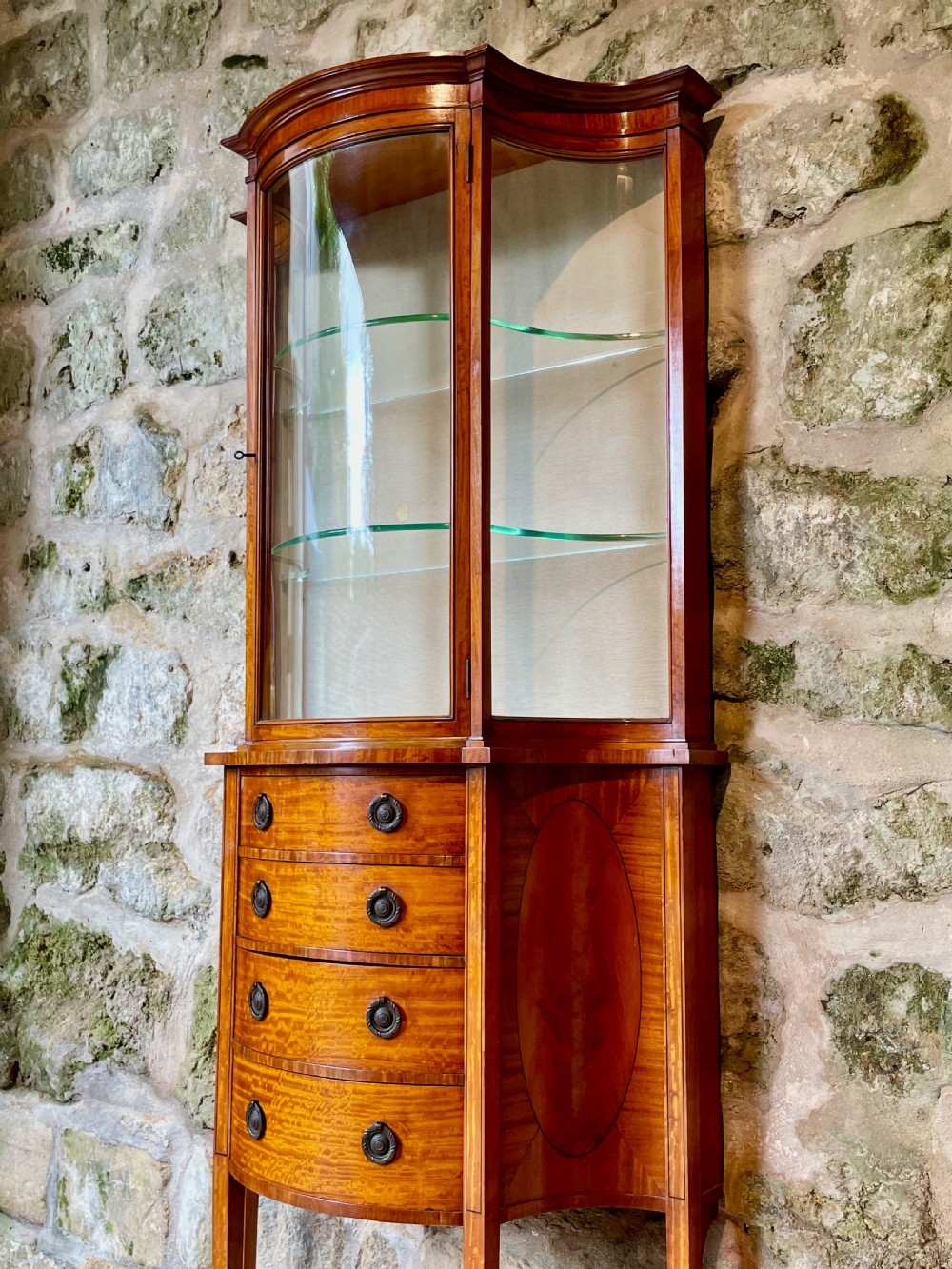 Small Edwardian Display Cabinet View X
