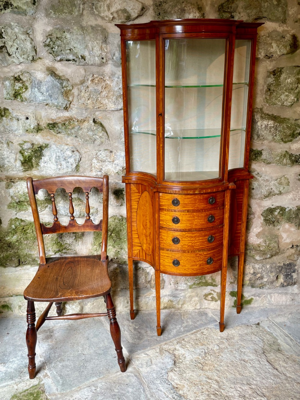 Small Edwardian Display Cabinet View XXIV