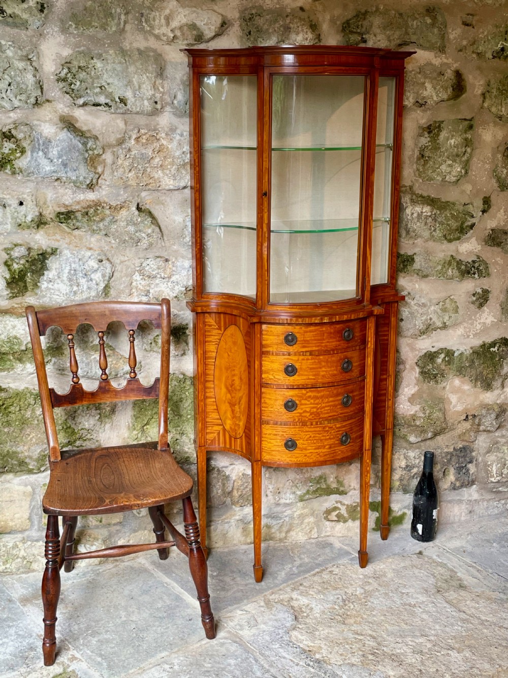 Small Edwardian Display Cabinet View XXV