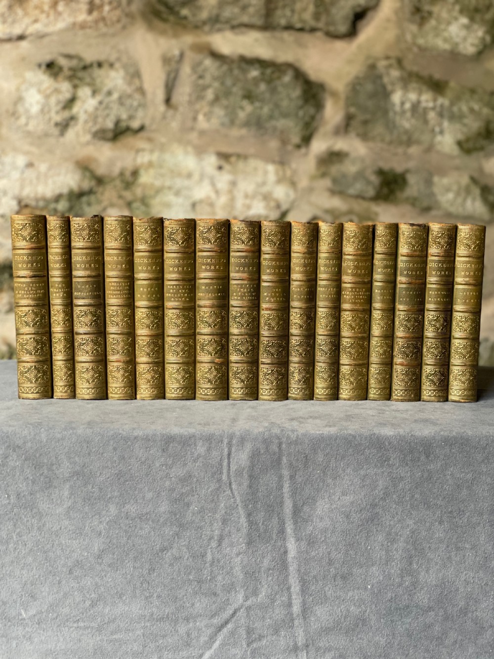 Sixteen Leather Bound Books View III