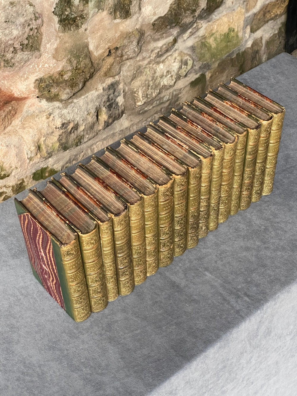 Sixteen Leather Bound Books View IX