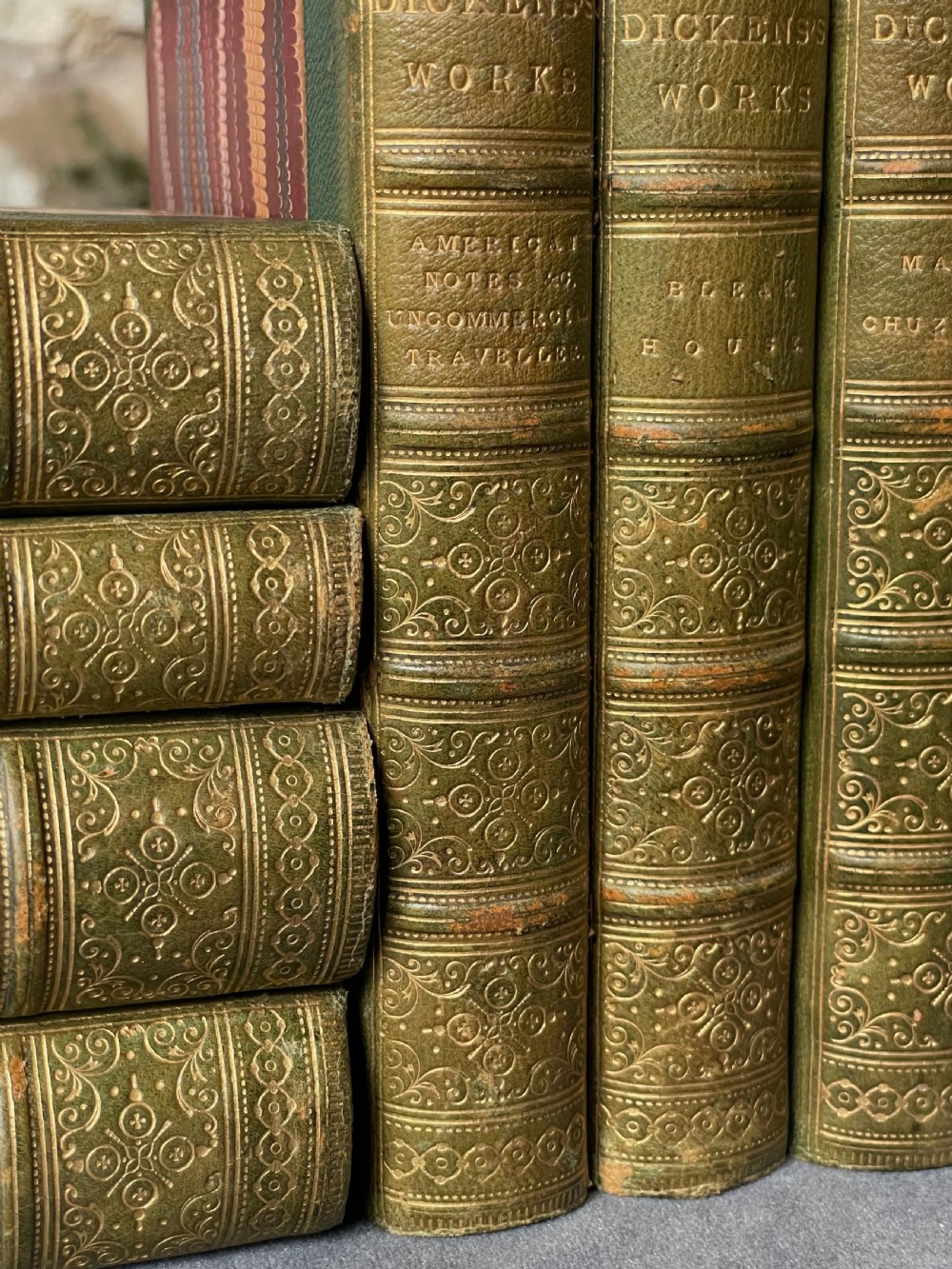 Sixteen Leather Bound Books View XI