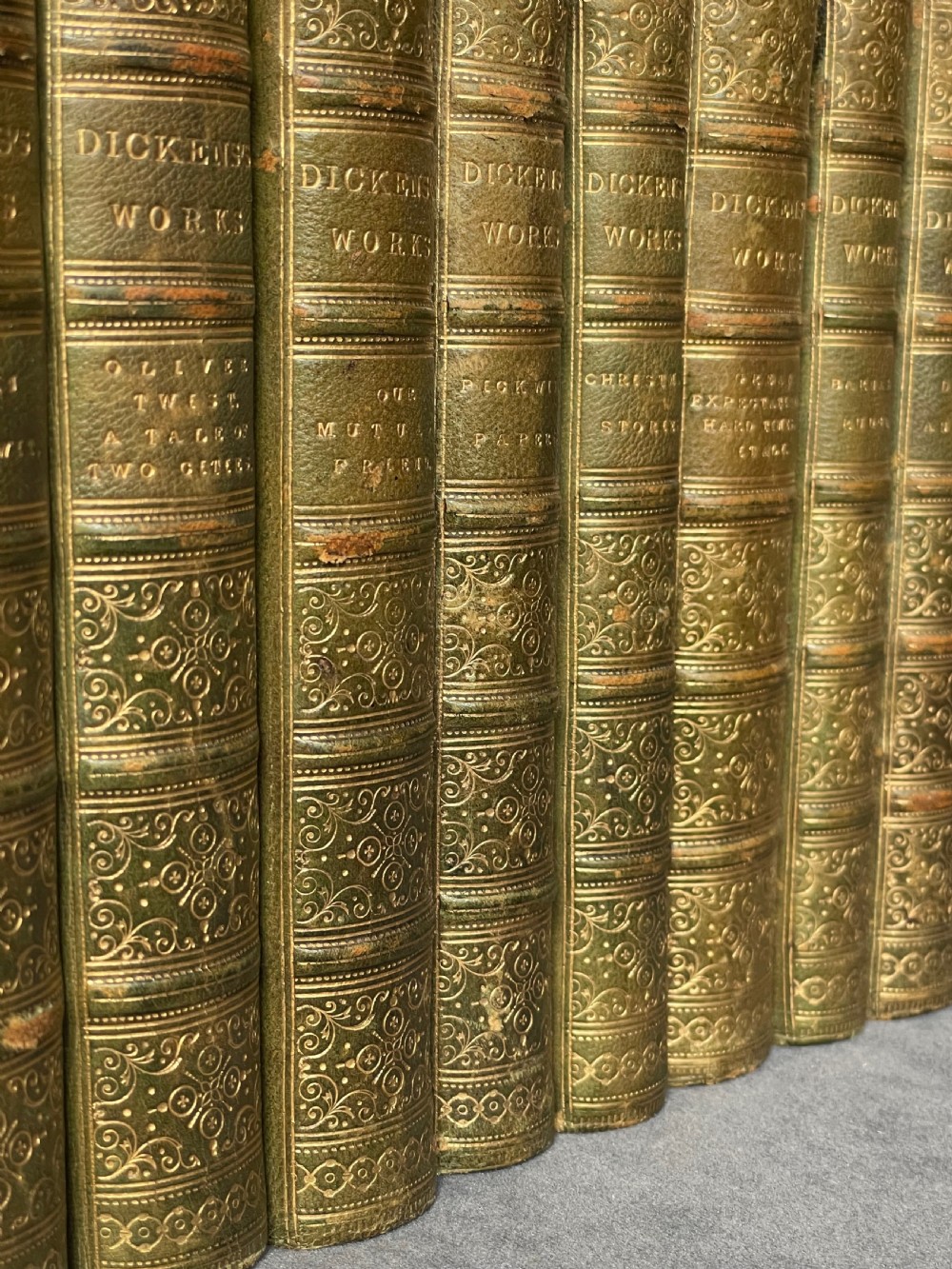 Sixteen Leather Bound Books View XII
