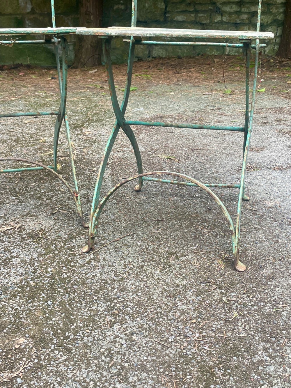 Pair of painted garden chairs View III