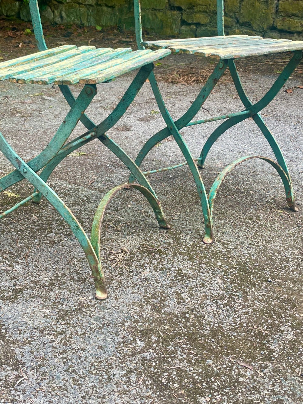 Pair of painted garden chairs View IV
