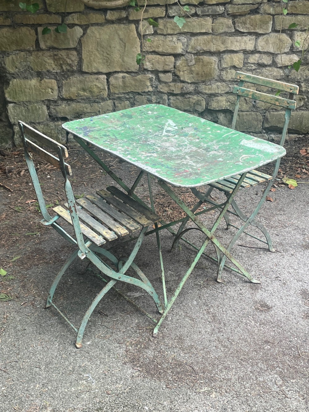 Painted garden table View IX
