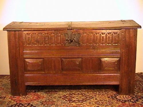 17th Century Oak Domed Top Chest / Coffer C. 1630