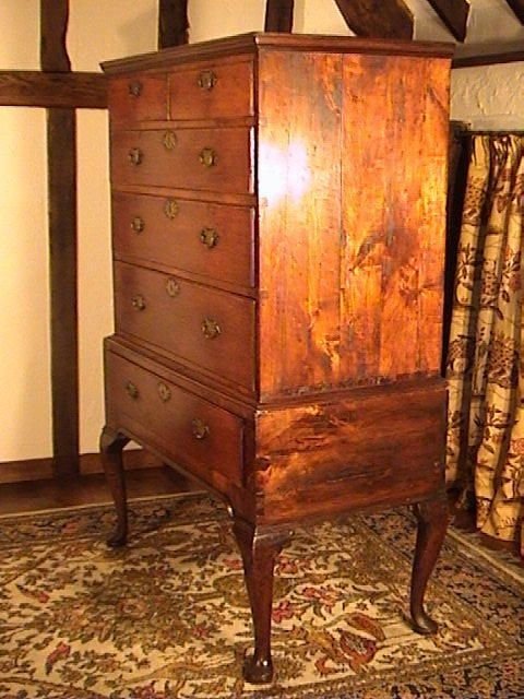 fig 1. George II Oak & Applewood Chest on Stand c. 1730
