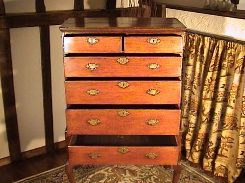 fig 3. George II Oak & Applewood Chest on Stand c. 1730