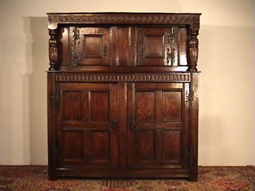Charles II Oak Court or Press Cupboard C. 1670