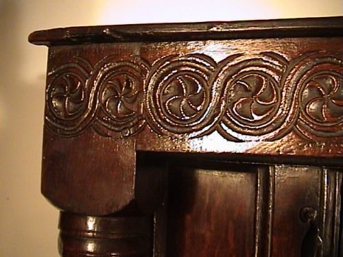 fig 1. Charles II Oak Court or Press Cupboard c. 1670