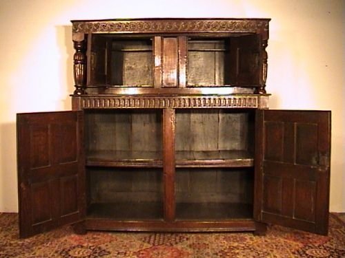 fig 2. Charles II Oak Court or Press Cupboard c. 1670