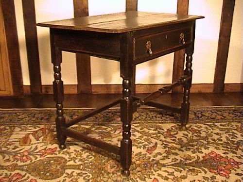 fig 1. Charles II Oak Side Table c. 1670