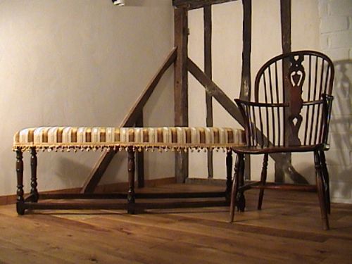 fig 1. Finest William & Mary Long Stool c. 1690