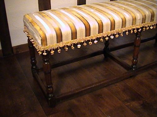 fig 2. Finest William & Mary Long Stool c. 1690