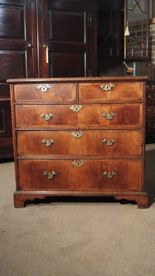 fig 1. Completely Original George II Walnut Diminuitive Chest of Drawers