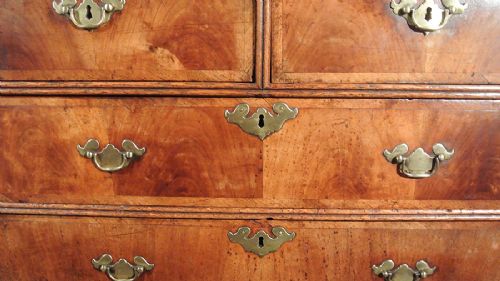 fig 2. Completely Original George II Walnut Diminuitive Chest of Drawers