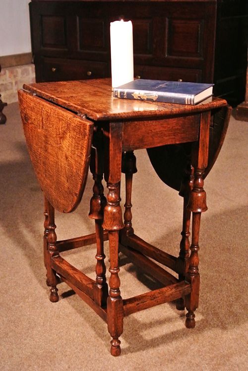 fig 1. Diminutive Queen Anne Oak Side Table
