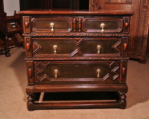 fig 1. A Small and Rare William & Mary Oak Chest on Stand c. 1690