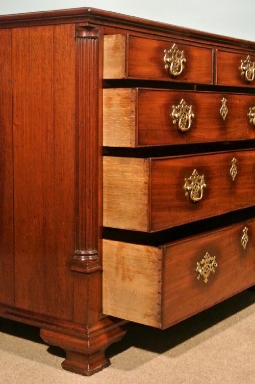 fig 3. Small George III Mahogany Chest of Drawers with Original Brassware c. 1760