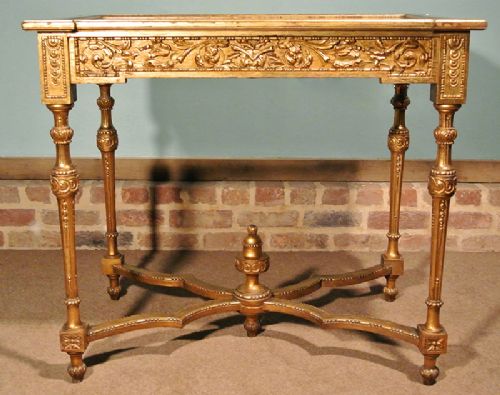 fig 1. Exemplary 19th Century Giltwood Trollope & Sons Bijouterie Table c. 1865