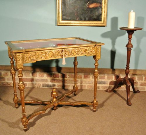 Exemplary 19th Century Giltwood Trollope & Sons Bijouterie Table C. 1865