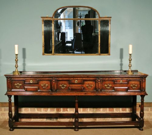Charles II Oak Dresser with Superb Colour and Patina C.1670