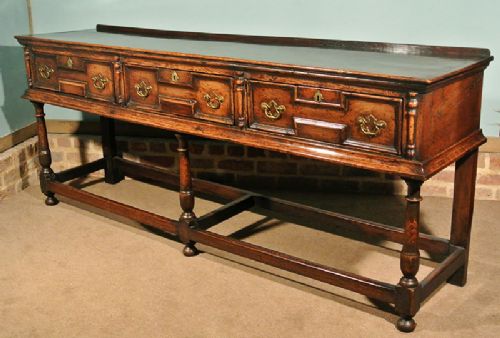 fig 1. Charles II Oak Dresser with Superb Colour and Patina c.1670