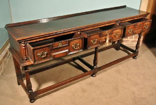 fig 2. Charles II Oak Dresser with Superb Colour and Patina c.1670