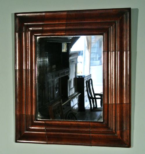An 18th Century Mahogany Cushion Framed Mirror C. 1790