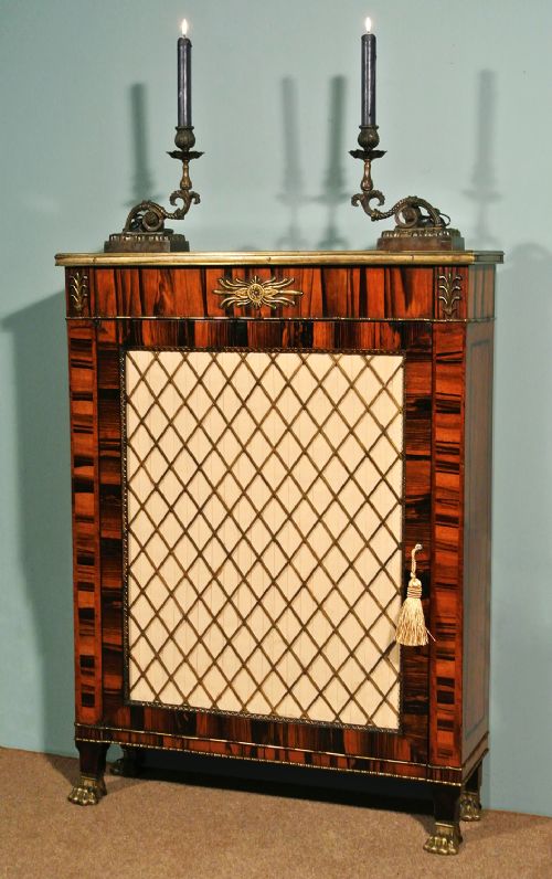 Fine and Rare Regency Calamander Cabinet C. 1820