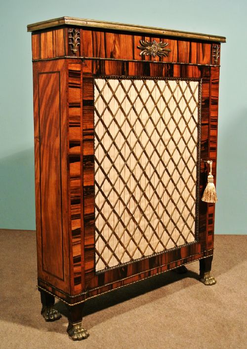 fig 1. Fine and Rare Regency Calamander Cabinet c. 1820