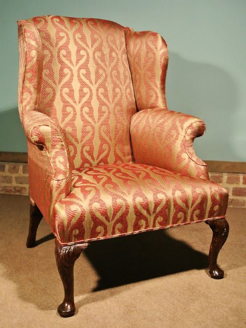 George II Walnut Wing Armchair C. 1740