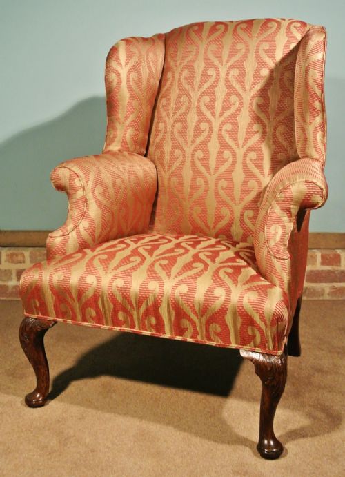 fig 1. George II Walnut Wing Armchair c. 1740
