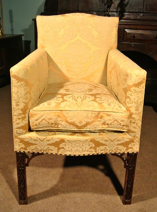 fig 1. Very Fine 18th Century Chinese Chippendale Wing Chair c. 1765