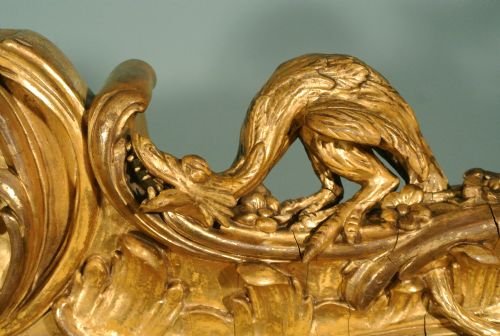 fig 2. Superb Chippendale George II Large Giltwood Mirror with Ho Ho Birds c. 1750