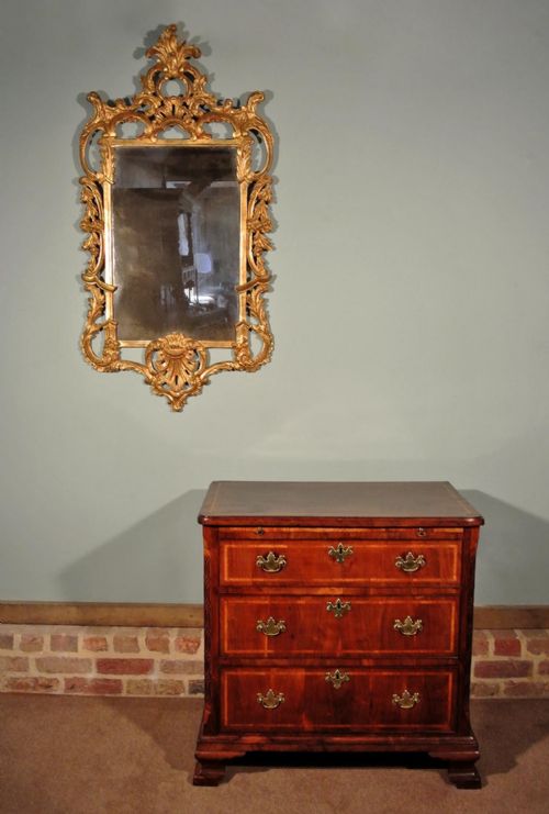 fig 1. Exceptional George II Giltwood Mirror with Original Plate and Carver's Initials