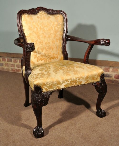 fig 2. Irish George II Walnut Library Chair c.1750