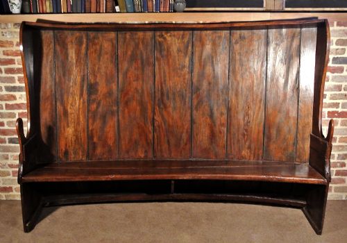 Solid Elm Curved Barrel Back Settle C.1740