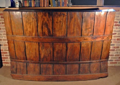 fig 2. Solid Elm Curved Barrel Back Settle c.1740