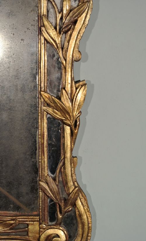 fig 3. Queen Anne Giltwood Mirror with Samuel Pepys Provenance and Original Plates