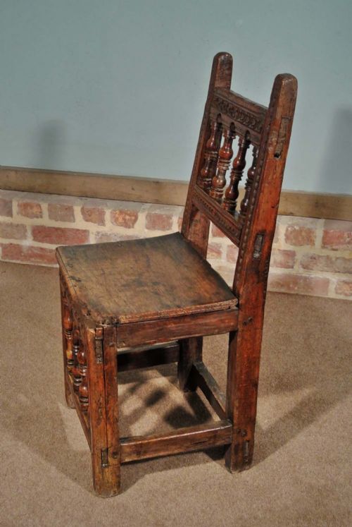 fig 2. Early 17th Century Walnut Child's Chair c. 1620