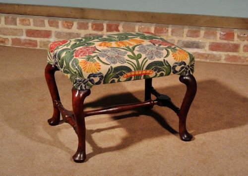 fig 1. Beautiful George I Walnut Stool c. 1710