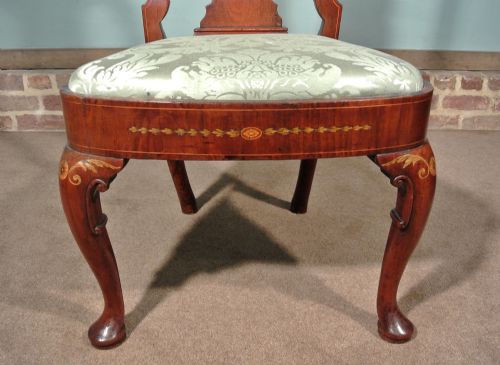 fig 2. Rare and Fine Pair of Queen Anne Walnut Drawing Room Chairs c. 1720