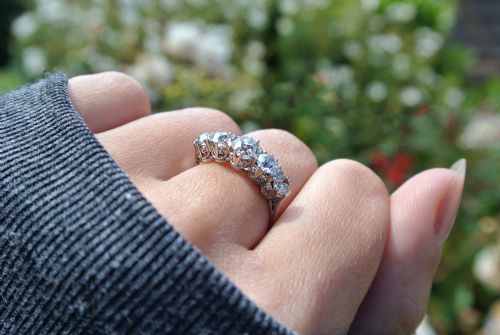 fig 1. Fine Victorian 1.4 Carat Diamond and Platinum Ring c.1900