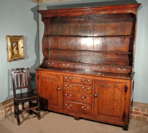 fig 1. Final Chance!! George II Oak and Elm Original Dresser c.1750