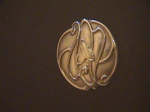 fig 2. Framed Antique Solid Silver Art Nouveau Buttons
