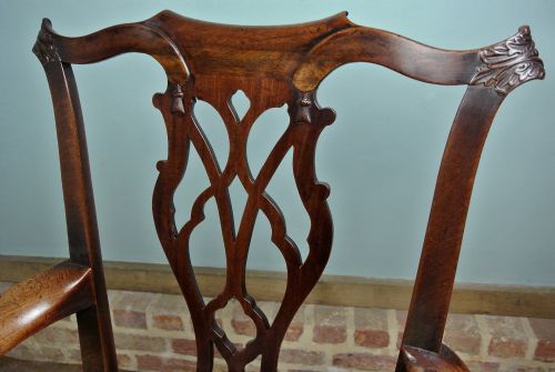 fig 3. George III Cuban Mahogany Gentleman's Armchair in the Chippendale Manner  c.1765
